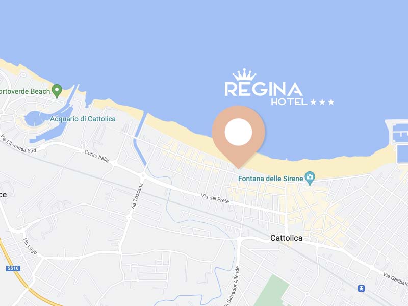 Dove si trova l'Hotel Regina a Cattolica