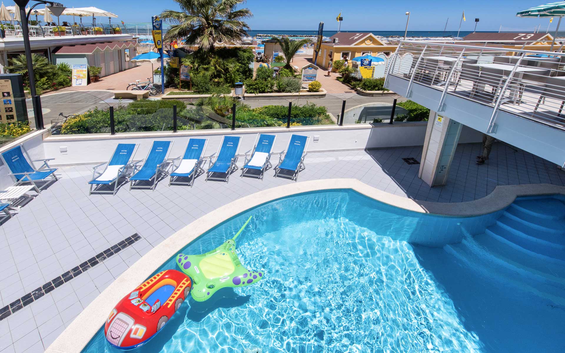 La piscina dell'Hotel Regina