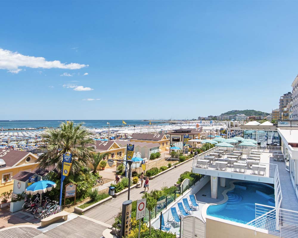 La posizione dell'Hotel Regina a Cattolica