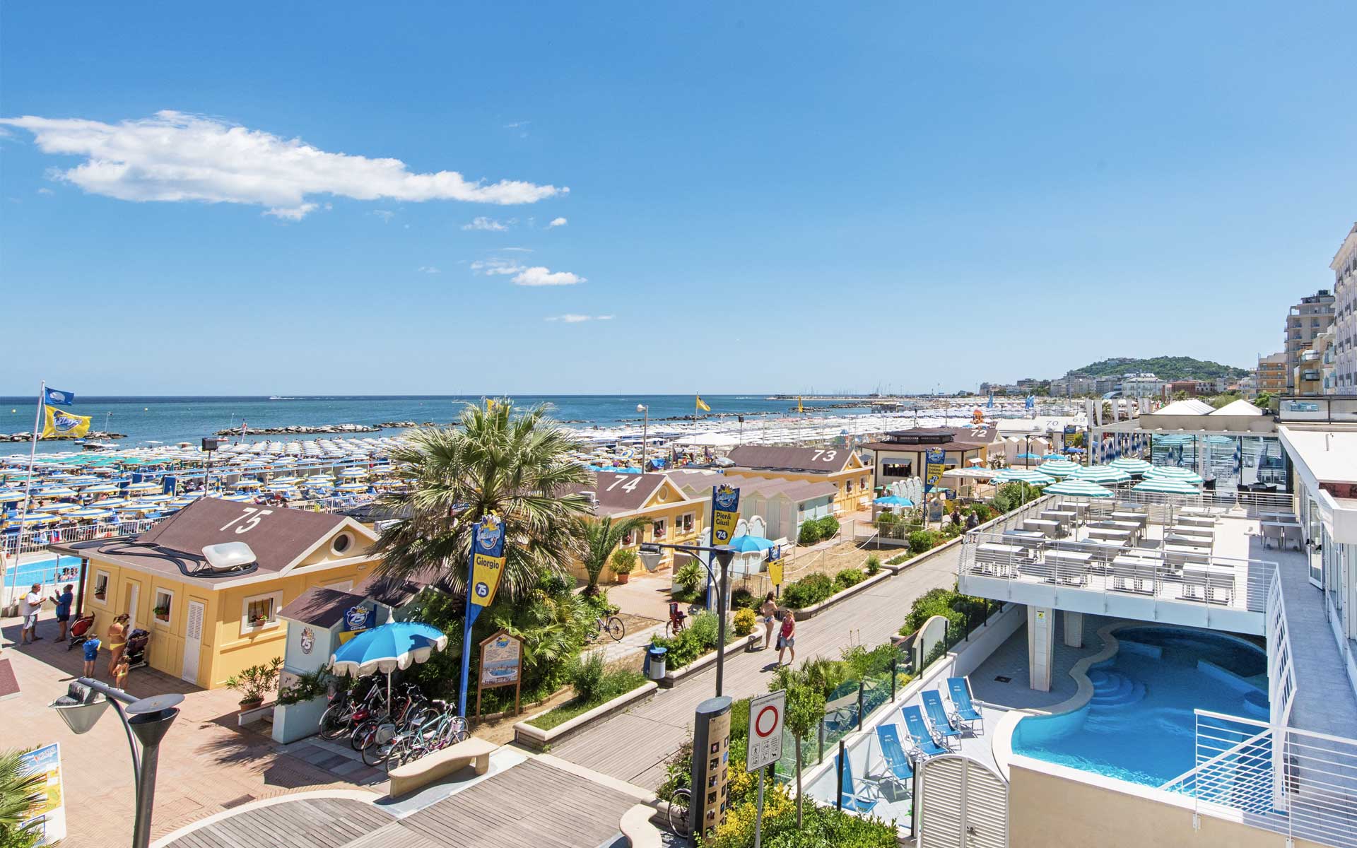 La posizione dell'Hotel Regina a Cattolica